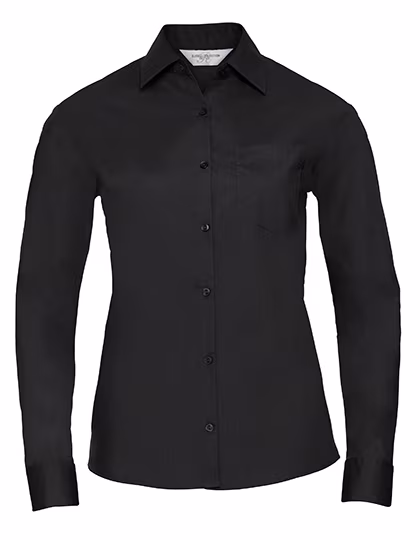 Russell Collection Camicetta classica in Popeline con taschino, Black XS, Z934F