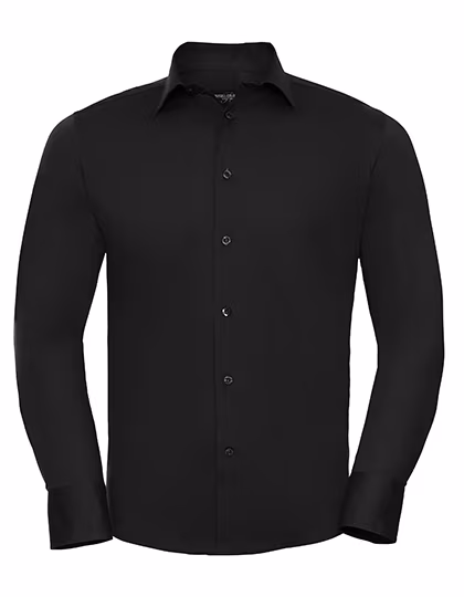 Russell Collection Camicia Stretch aderente con collo, Port L (41/42), Z946