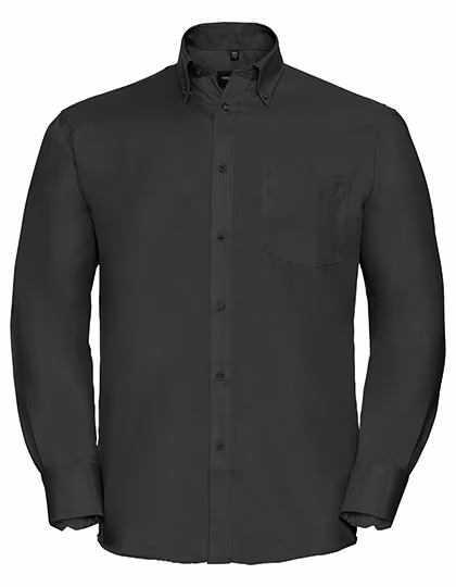Russell Collection Bügelfreies Baumwoll-Mikro-Twill Hemd, Black 3XL (47/48), Z956