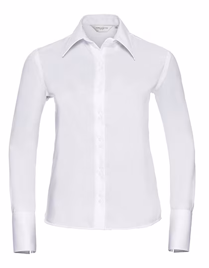 Russell Collection Baumwoll-Mikro-Twill Hemd, tailliert, White 4XL, Z956F
