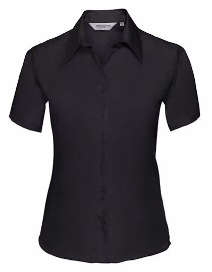 Russell Collection Tailliertes bügelfreies Baumwoll-Mikro-Twill Hemd, Black XS, Z957F