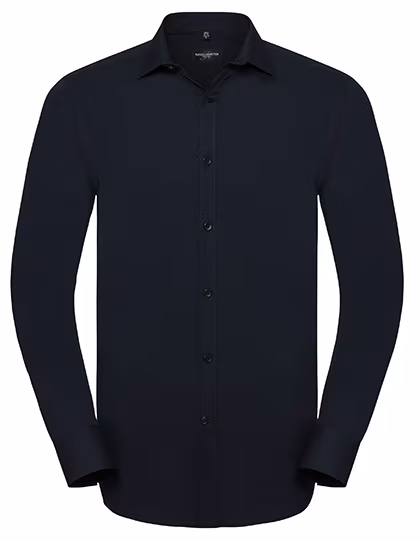 Russell Collection Chemise Manches Longues avec Coupe Près du Corps, Bright Navy XXL (45/46), Z960