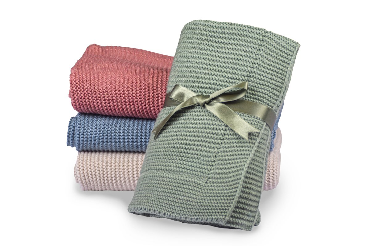 Babiezz® Soft Knitted Blanket – Antique Pink