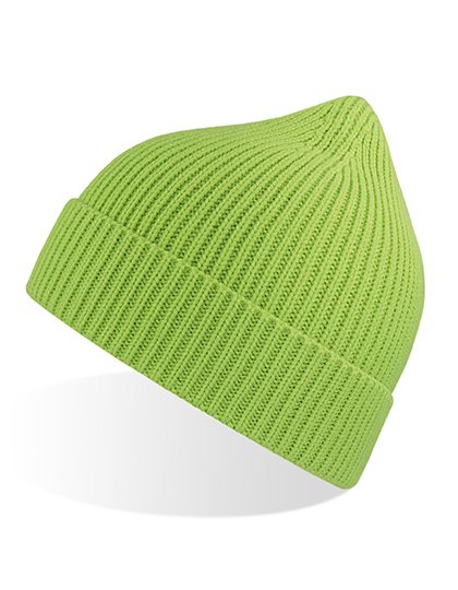 Atlantis Beanie Andy durable en matière recyclée – Acid Green