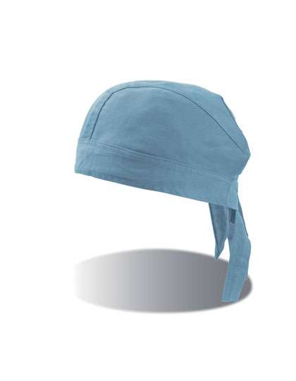 Atlantis Cotton Bandana Long with Label Print – Light Blue