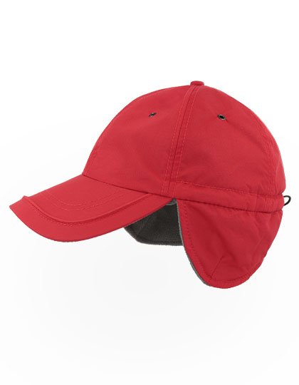 Atlantis Bonnet d'hiver recyclé avec cache-oreilles – Red