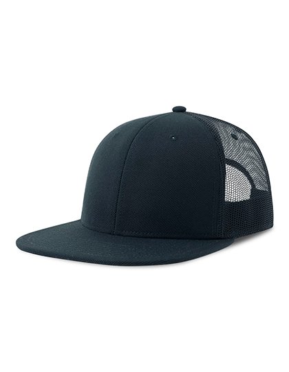 Atlantis Recycelte Snapback-Cap mit Mesh-Einsatz – Navy/Navy