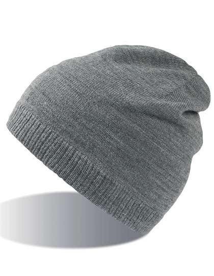 Atlantis Double-Layered Winter Beanie with Cotton Jersey – Grey