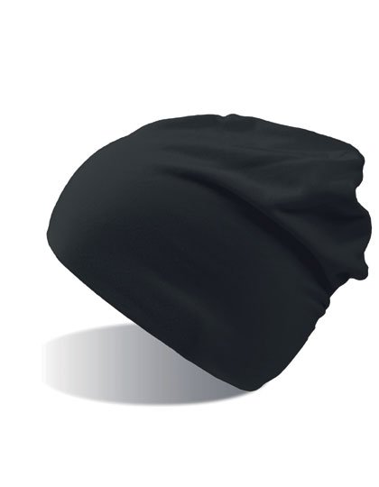 Atlantis Beanie double épaisseur en coton-élasthanne – Black