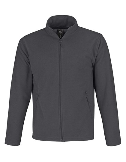 B&C COLLECTION Microfleece Duo ID.501 à fermeture éclair – Dark Grey (Solid)