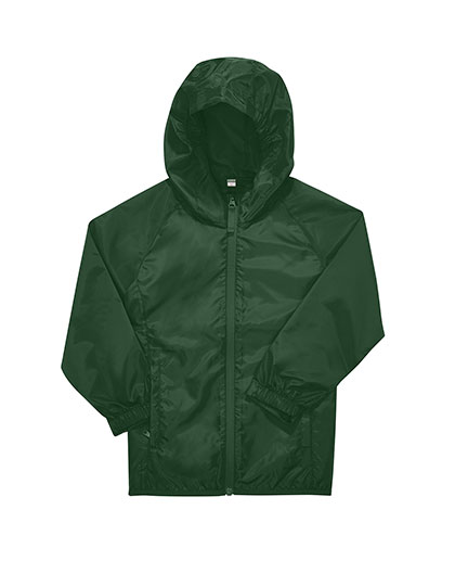 Kids #Reset Windbreaker – Bottle Green