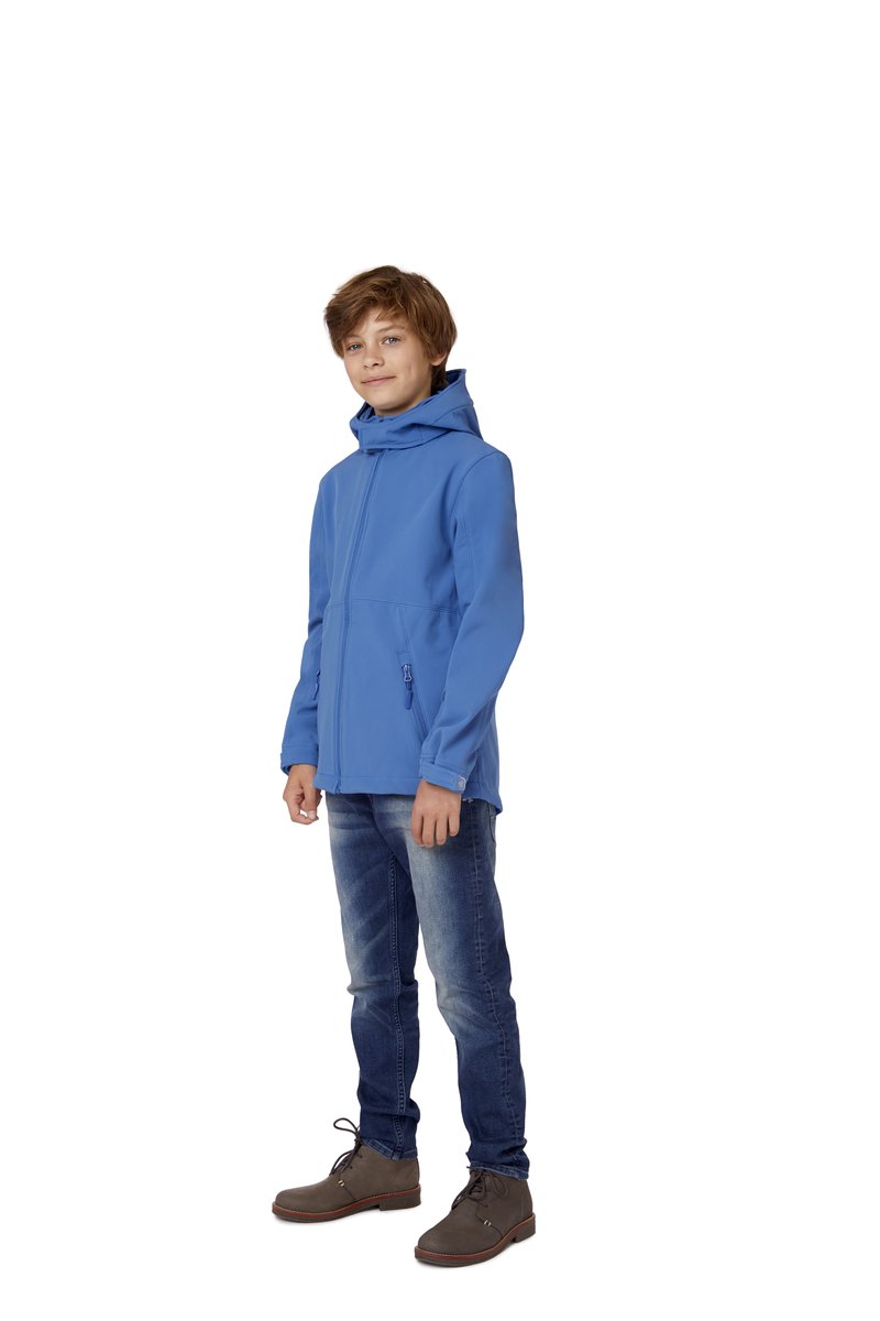 B&C COLLECTION Softshelljacke mit abnehmbarer Kapuze für Kinder