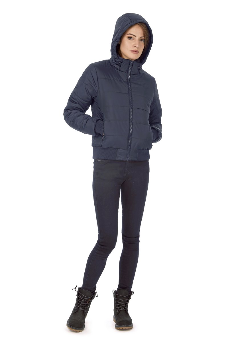 B&C COLLECTION Damenjacke Superhood mit abnehmbarer Kapuze