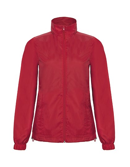 B&C COLLECTION Giacca a vento ID.601 con cappuccio da Donna – Red