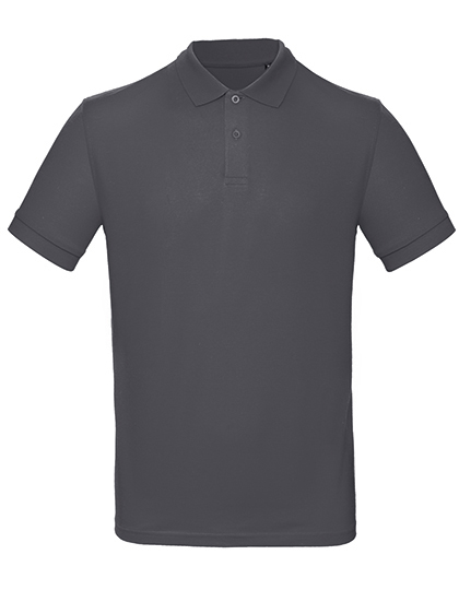B&C Nachhaltiges Herren Poloshirt Bio-Baumwolle – Dark Grey (Solid)