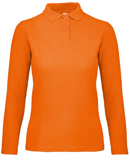B&C Polo manica lunga in Cotone da Donna – Orange