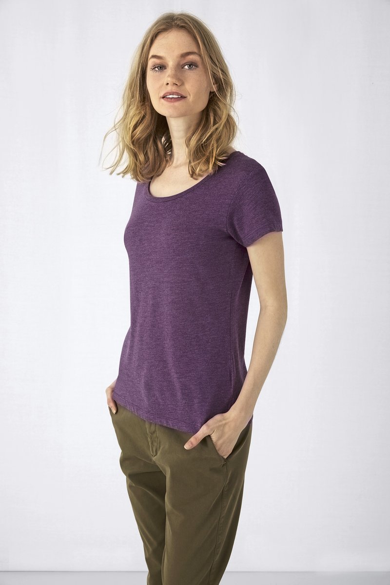 B&C Triblend T-Shirt mit nachhaltigem Materialmix für Damen