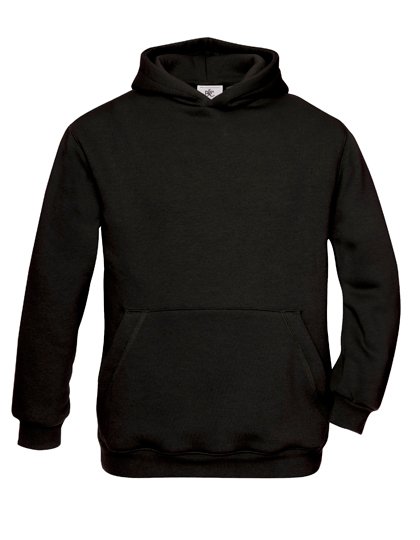 B&C Hoodie mit gefütterter Kapuze für Kinder – Black