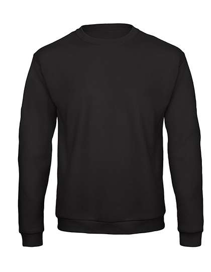 B&C ID.202 Sweatshirt aus 50% Recyclingmaterial – Black