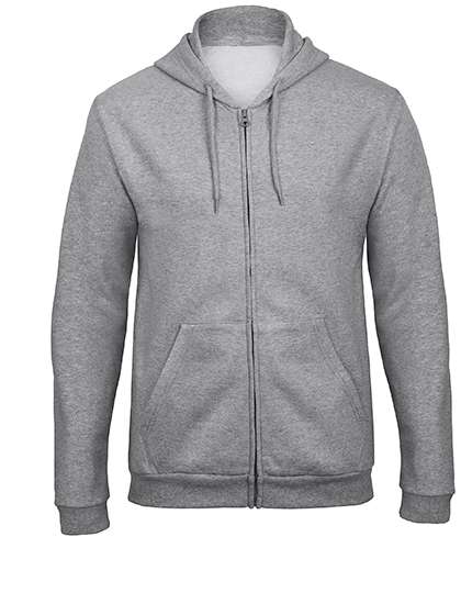 B&C ID.205 Kapuzenjacke 50% Recycling – Heather Grey