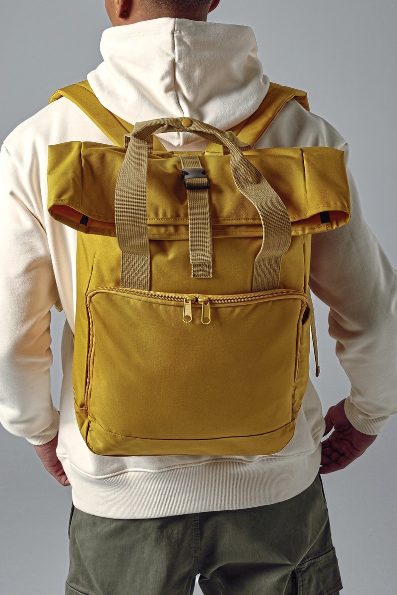 BagBase Recycelter Roll-Top Laptop-Rucksack 15,6 Zoll