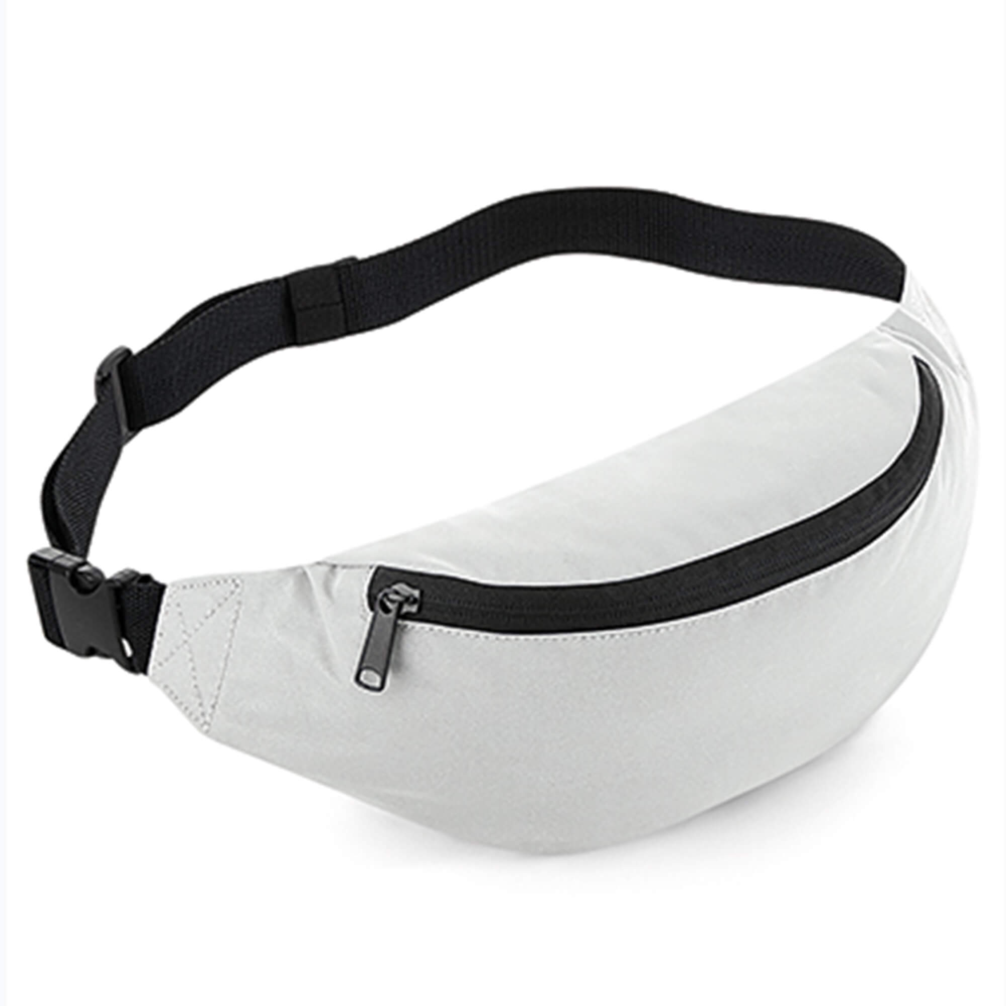 BagBase Banane Reflex avec sangle ajustable – Silver Reflective