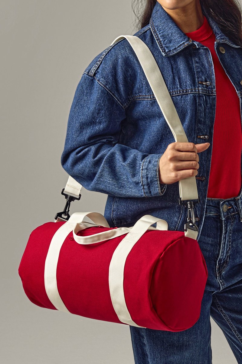 BagBase Mini Barrel Bag mit Kängurutasche