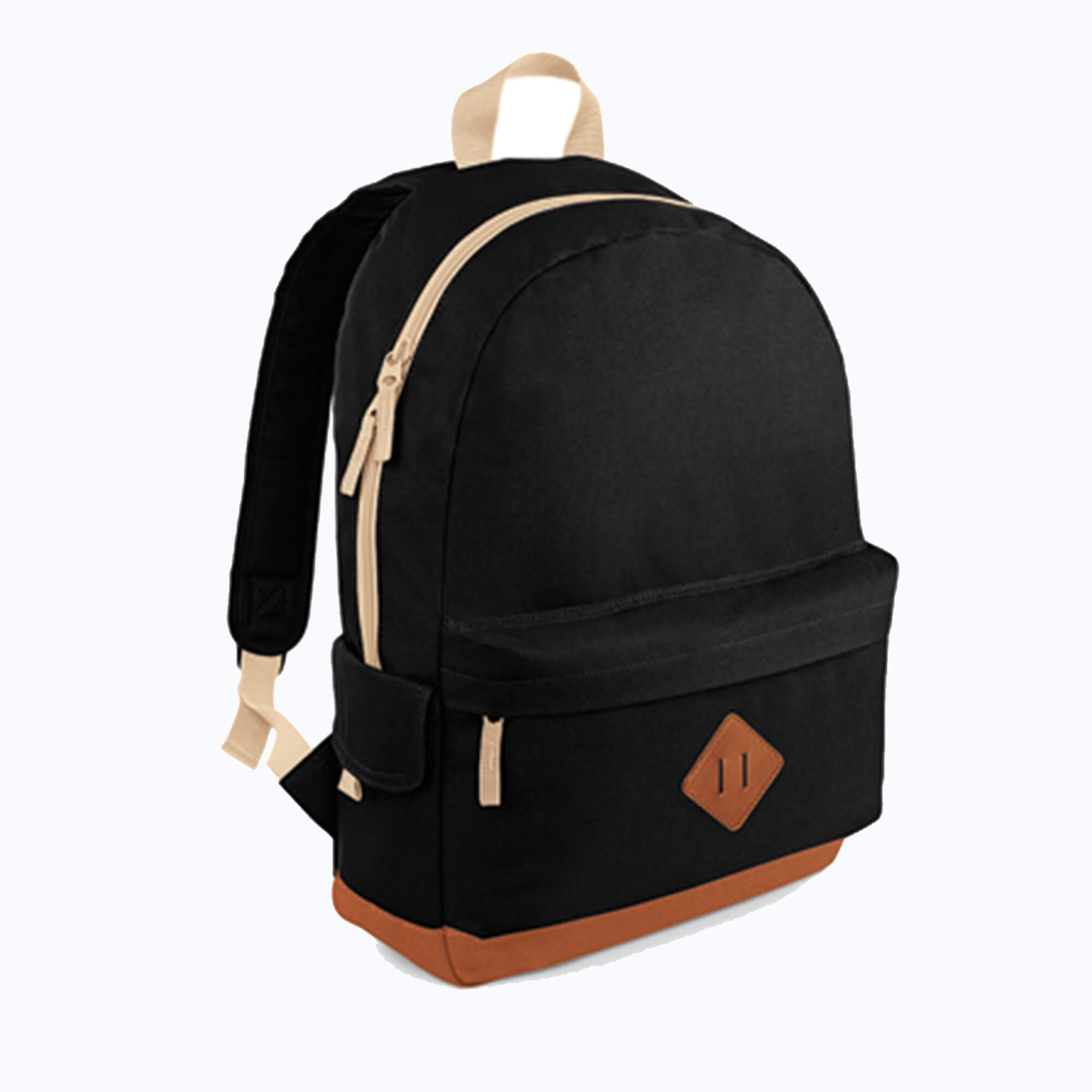 BagBase Heritage Rucksack 600D-Polyester schwarz/navy