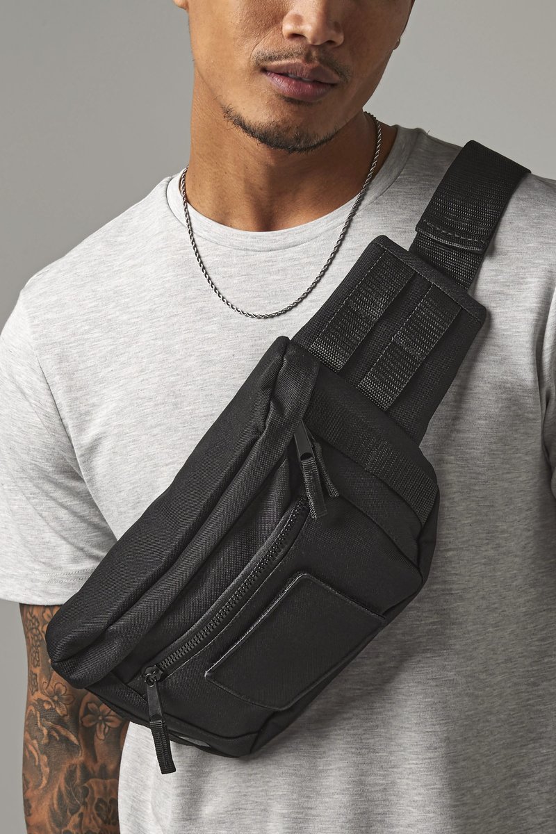 BagBase MOLLE Utility Hüfttasche Schwarz/Grau