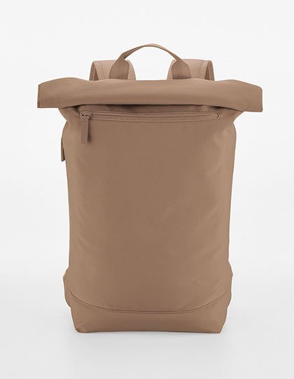 BagBase Recycelter Roll-Top Rucksack mit Laptopfach – Hazelnut