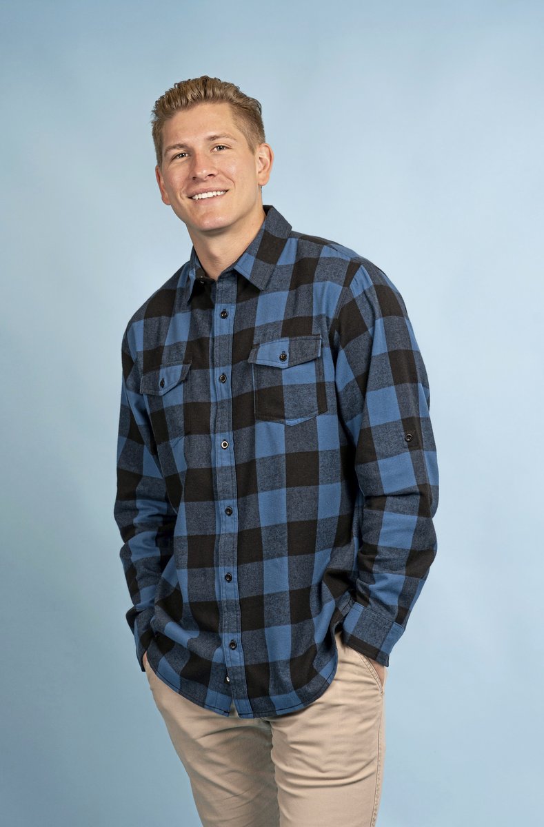 Burnside Gewebtes kariertes Flanellhemd mit Taschen