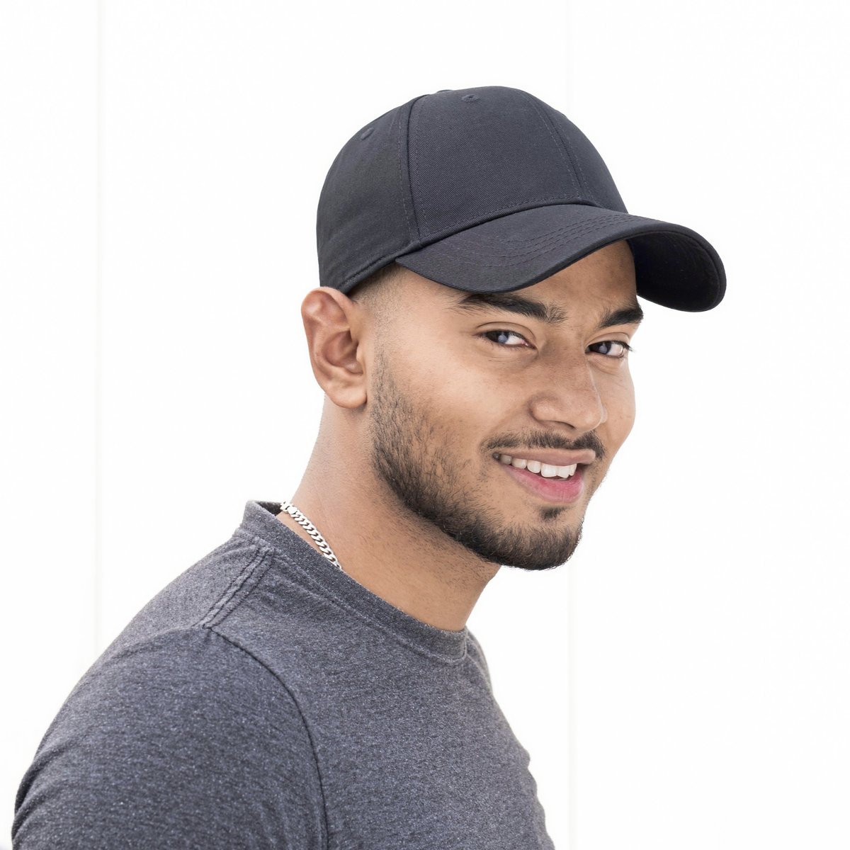 Brain Waves Recycelte 6-Panel Kappe in Weiß