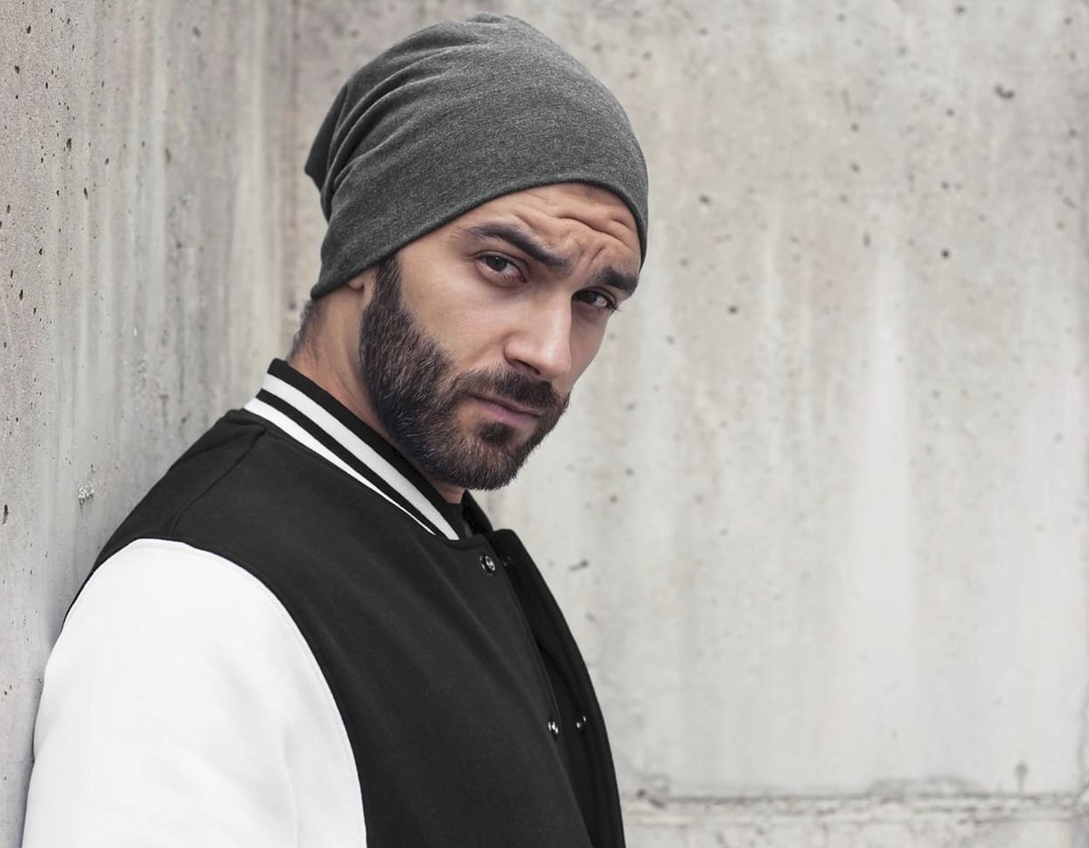 BuildYourBrand Jersey Beanie aus Stretch-Material