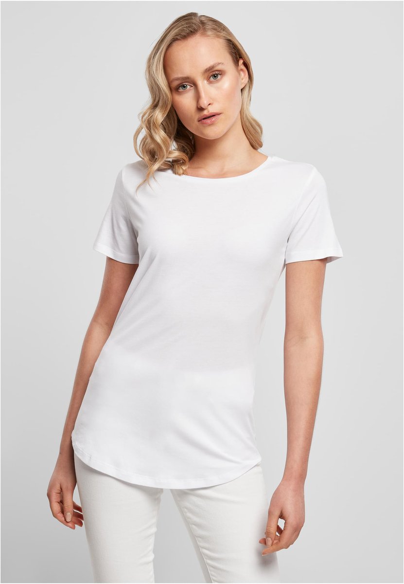 Schmal geschnittenes Baumwoll-Viskose T-Shirt
