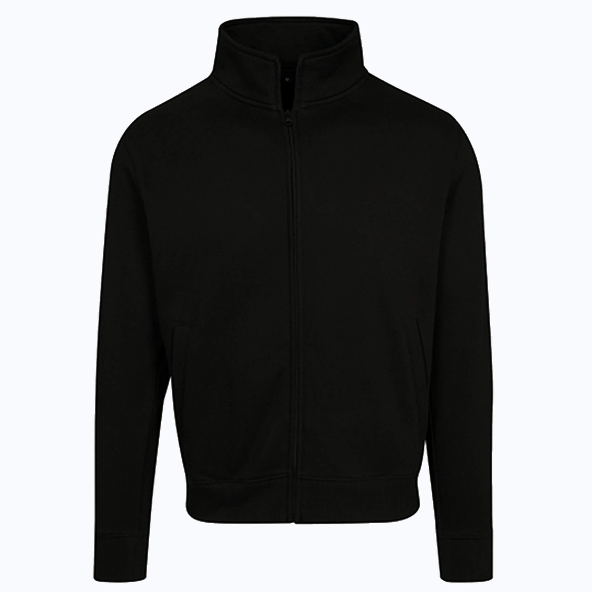 Sweat-Cardigan mit hohem Stehkragen
