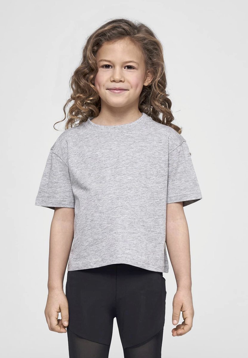 BuildYourBrand Mädchen Cropped Jersey T-Shirt Baumwolle