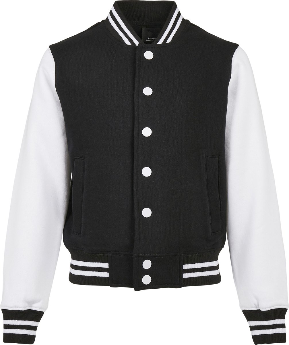 BuildYourBrand Bio-Baumwoll-Sweatjacke mit Druckknöpfen für Kinder