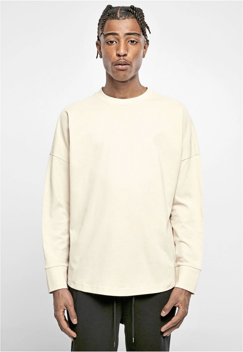 BuildYourBrand Oversized Langarm-T-Shirt mit Rundhalsausschnitt