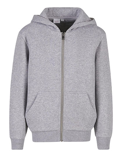 Kids Fluffy Zip Hoody – Heather Grey