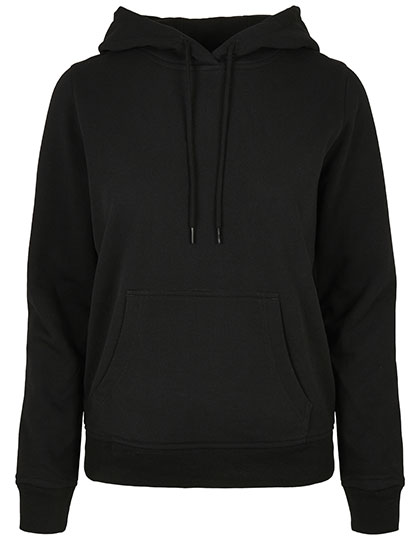 Build Your Brand Basic Basic Hoody with Kangaroo Pocket for Women – Black
