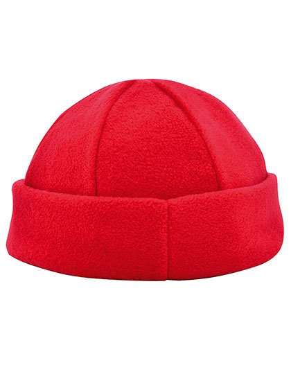 L-merch Fleece Wintermütze in kräftigen Farben – Red
