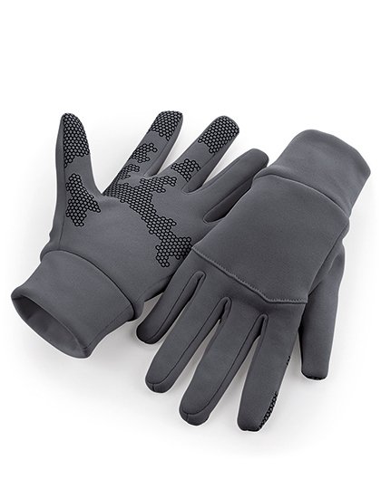 Beechfield Softshell Sporthandschuhe mit Touchscreen-Funktion – Graphite Grey