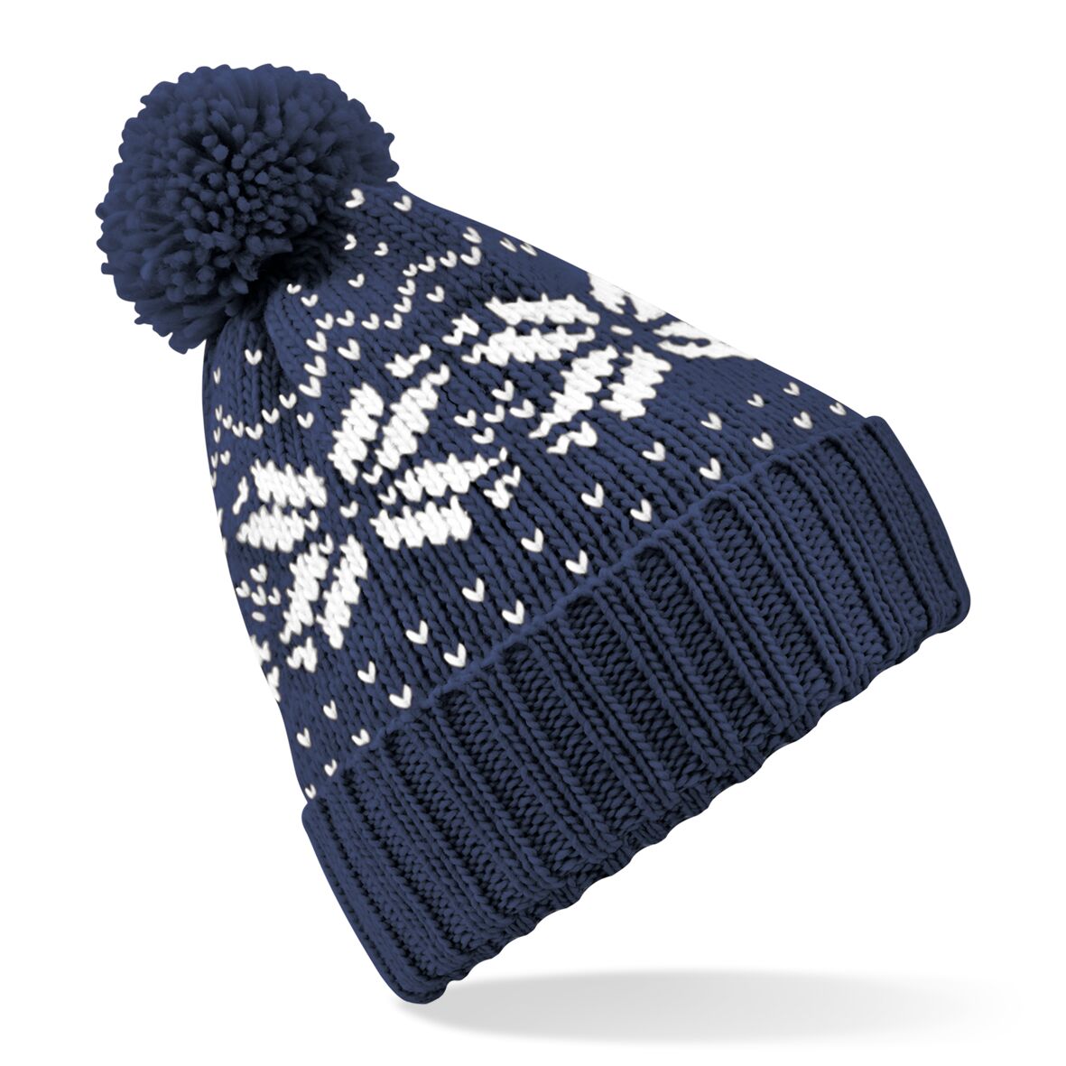 Beechfield Fair Isle Snowstar® Beanie mit Umschlag