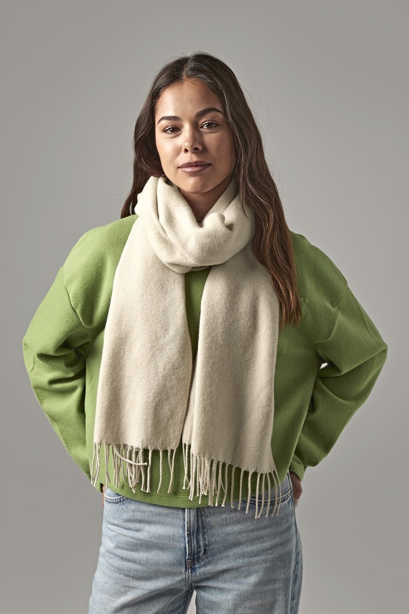 Beechfield Klassischer Oversized-Gewebter Schal mit Fransen