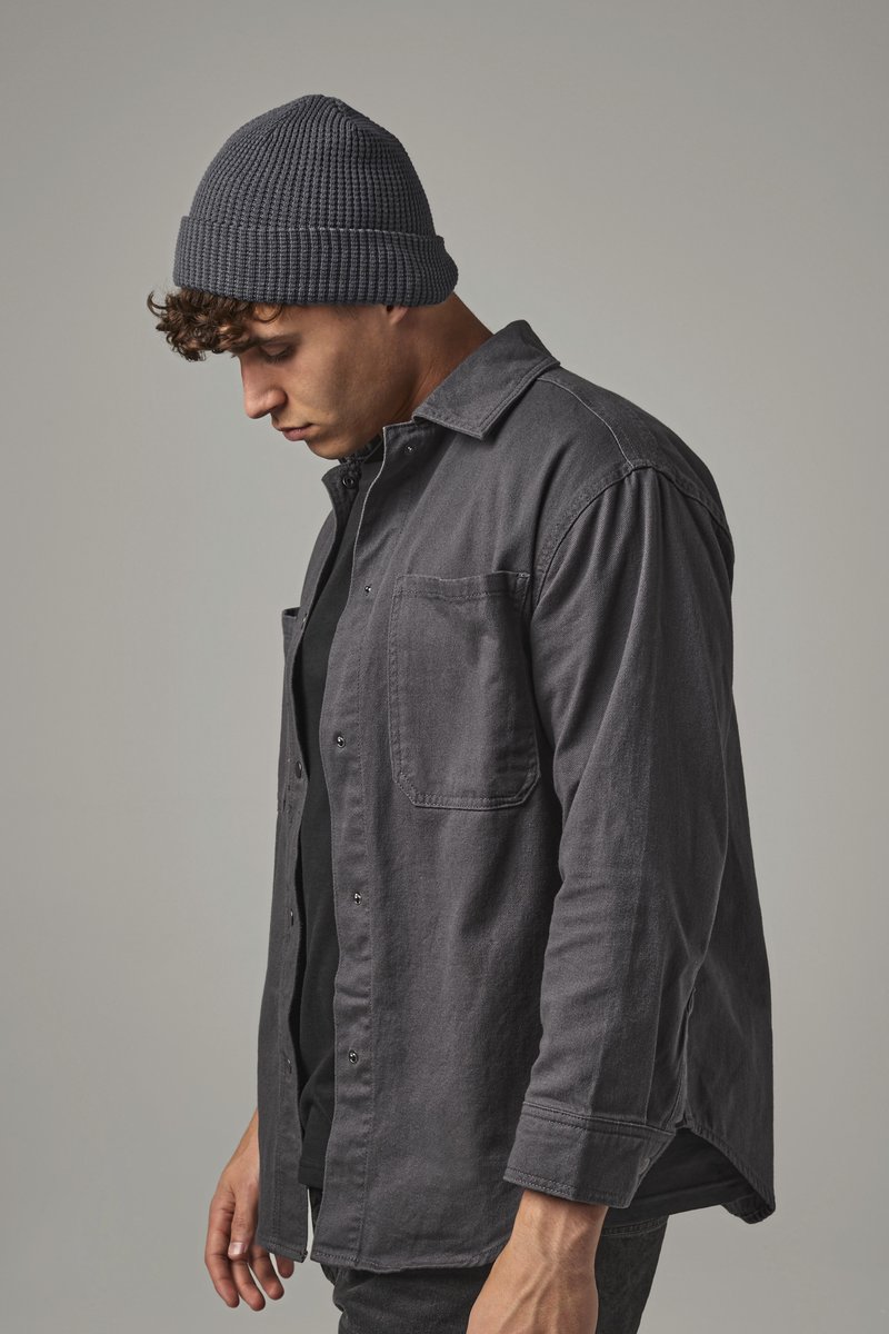 Beechfield Bio-Baumwolle Waffelstrick Beanie mit Umschlag