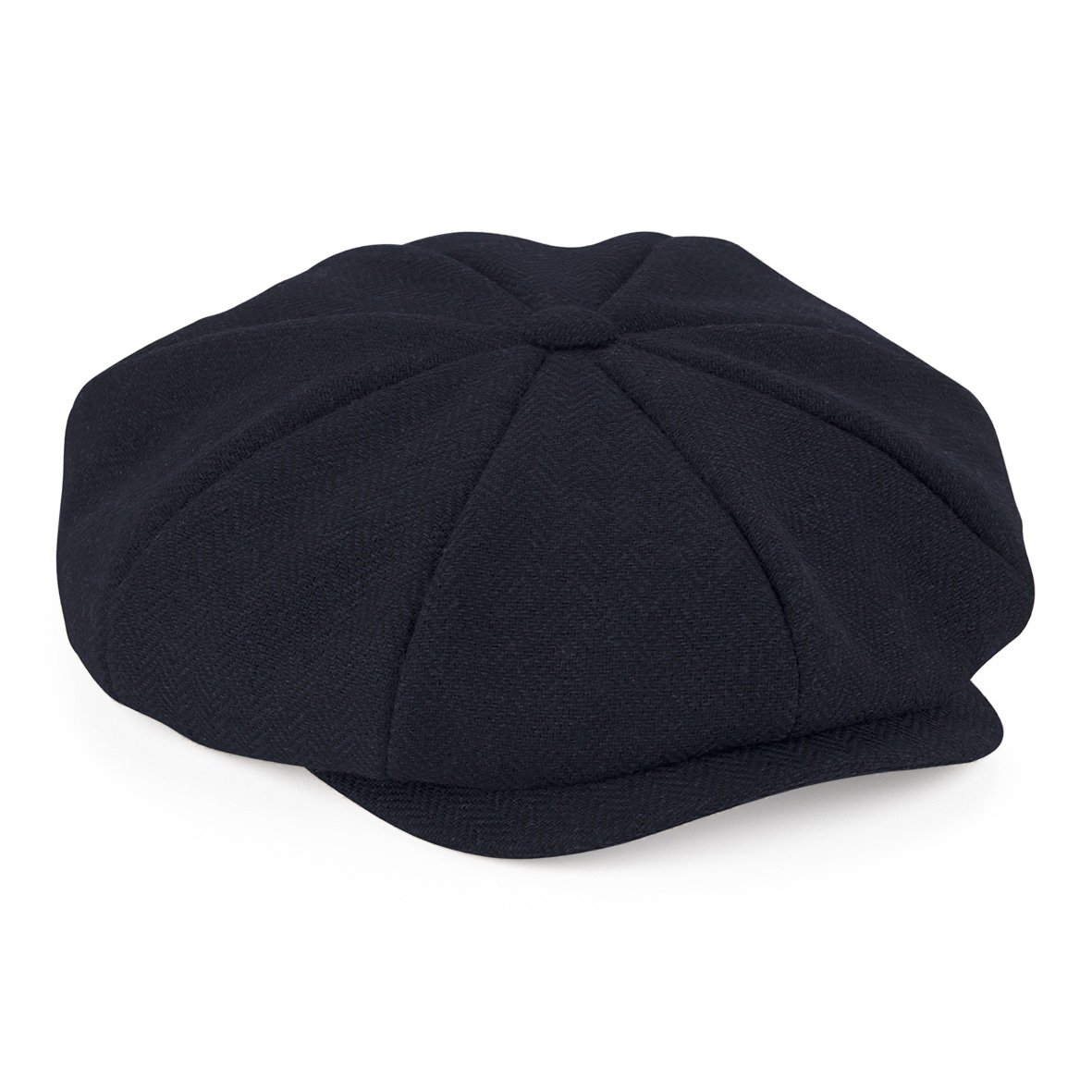 Beechfield Heritage Baker Boy Cap a spina di pesce, Navy Herringbone L/XL, CB628 – immagine 3