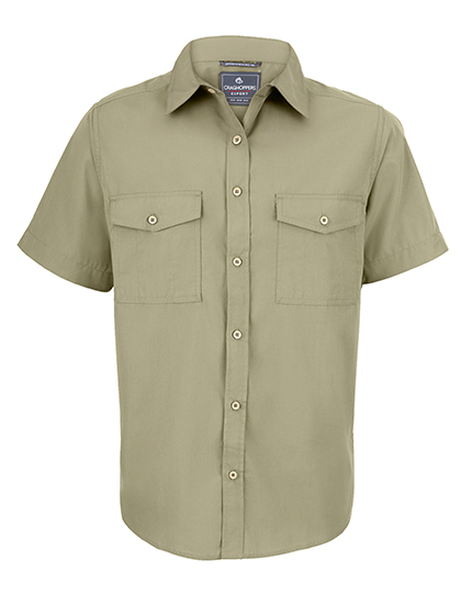 Craghoppers Expert Expert Kiwi Short Sleeve Shirt with Sun Protection – Pebble