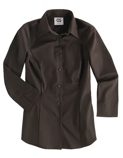 CG Workwear Camicetta da Donna Ferrara con stretch – Chocolate