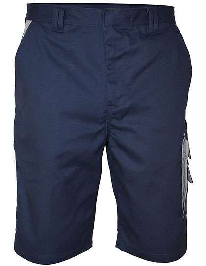 Carson Contrast Carson Work Shorts with Flex Waistband and Pockets – Deep Navy/Grey