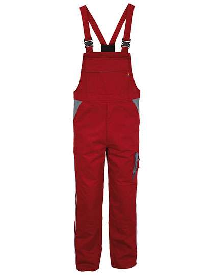 Carson Contrast Carson Salopette a contrasto in Cotone-Poliestere – Red/Grey